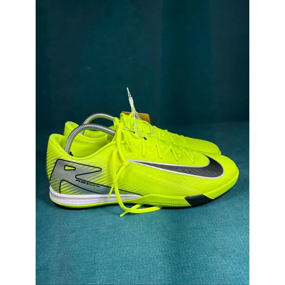 Nike Air Zoom Mercurial Vapor 15 Academy IC Volt Black Indoor Soccer Shoes New M